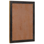vidaXL Badezimmer Spiegel Wandmontiert Gold 50 x 2,5 x 70 cm