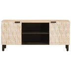 vidaXL TV-Schränk mit Tür Weiße gewaschene Oberfläche 105 x 33 x 46 cm