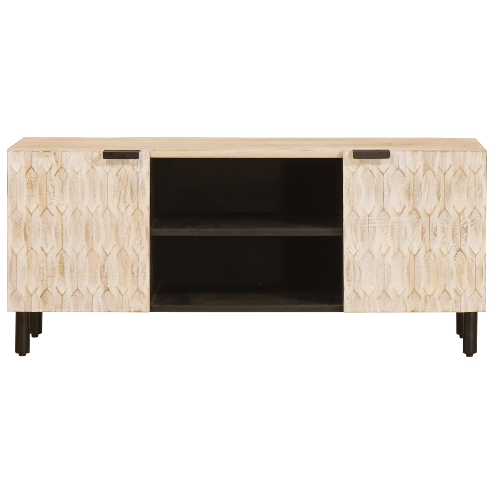 vidaXL TV-Schränk mit Tür Weiße gewaschene Oberfläche 105 x 33 x 46 cm