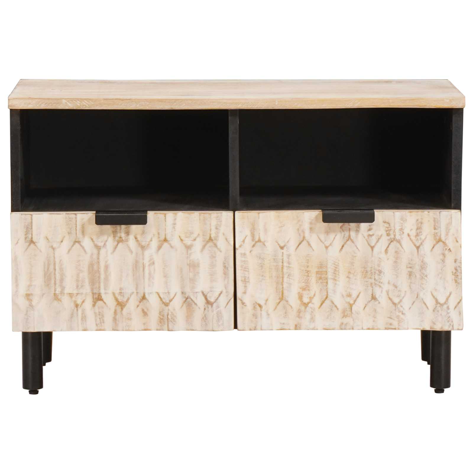 vidaXL TV-Schränk Weiße gewaschene Oberfläche 70 x 33 x 46 cm