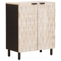 vidaXL Sideboard Weiße gewaschene Oberfläche 60 x 33 x 75 cm