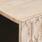 vidaXL Waschbeckenschrank Weiß 62 x 33 x 58 cm Massivholz Mango