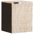 vidaXL Badezimmer Hängeschrank Weiß 38 x 33 x 48 cm Massivholz Mango