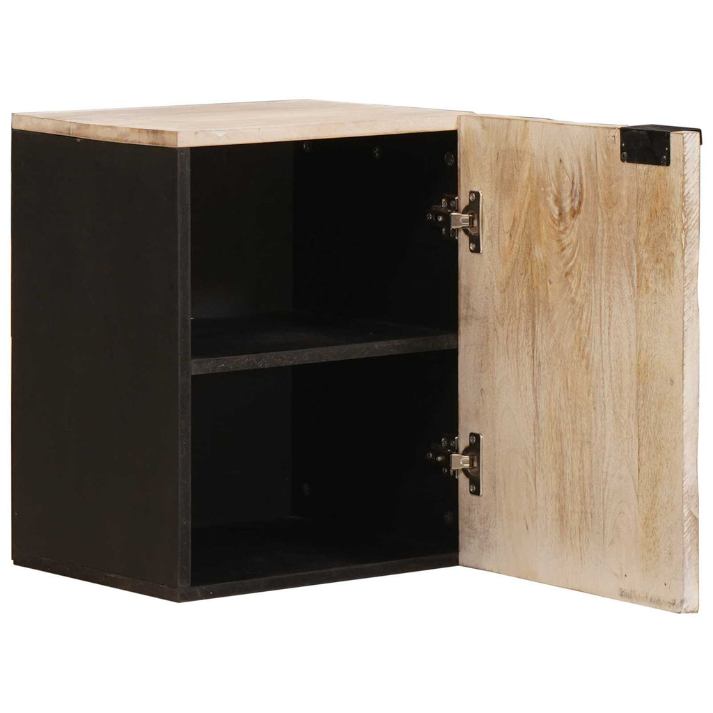vidaXL Badezimmer Hängeschrank Weiß 38 x 33 x 48 cm Massivholz Mango