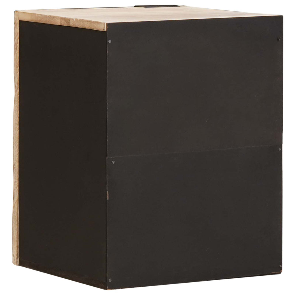 vidaXL Badezimmer Hängeschrank Weiß 38 x 33 x 48 cm Massivholz Mango
