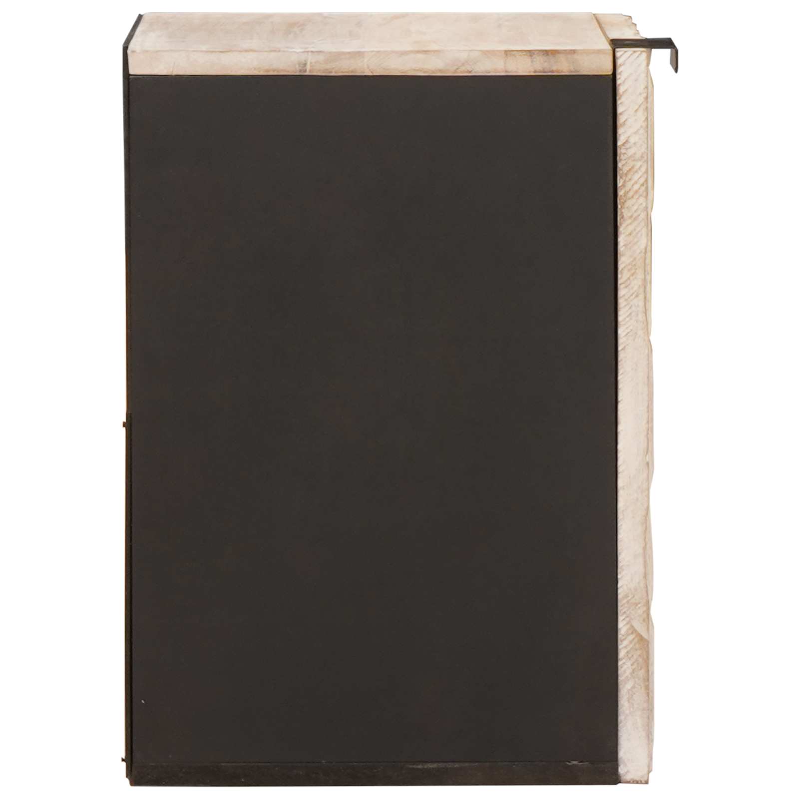 vidaXL Badezimmer Hängeschrank Weiß 38 x 33 x 48 cm Massivholz Mango
