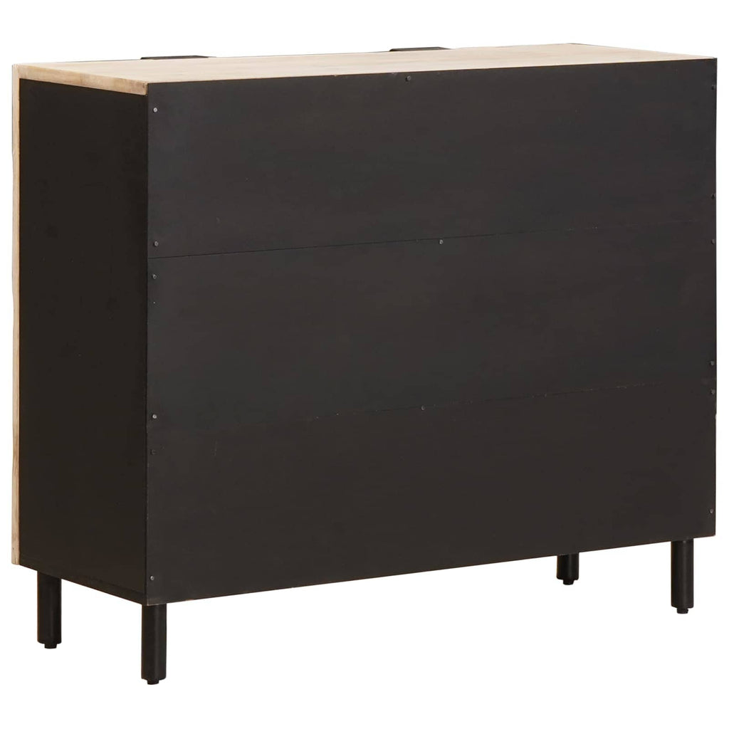 vidaXL Sideboard mit Regal Weiße gewaschene Oberfläche 90 x 33 x 75 cm
