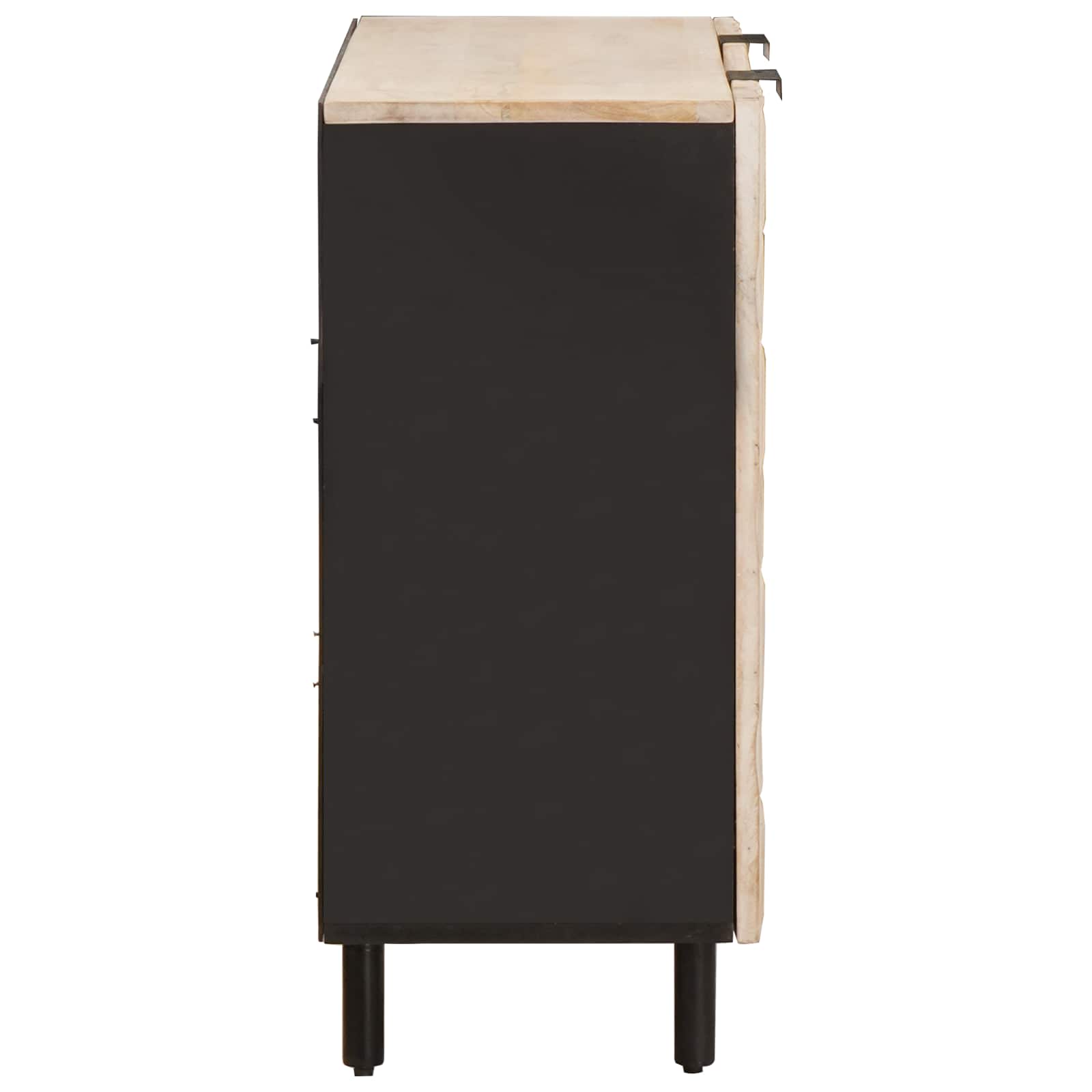 vidaXL Sideboard mit Regal Weiße gewaschene Oberfläche 90 x 33 x 75 cm