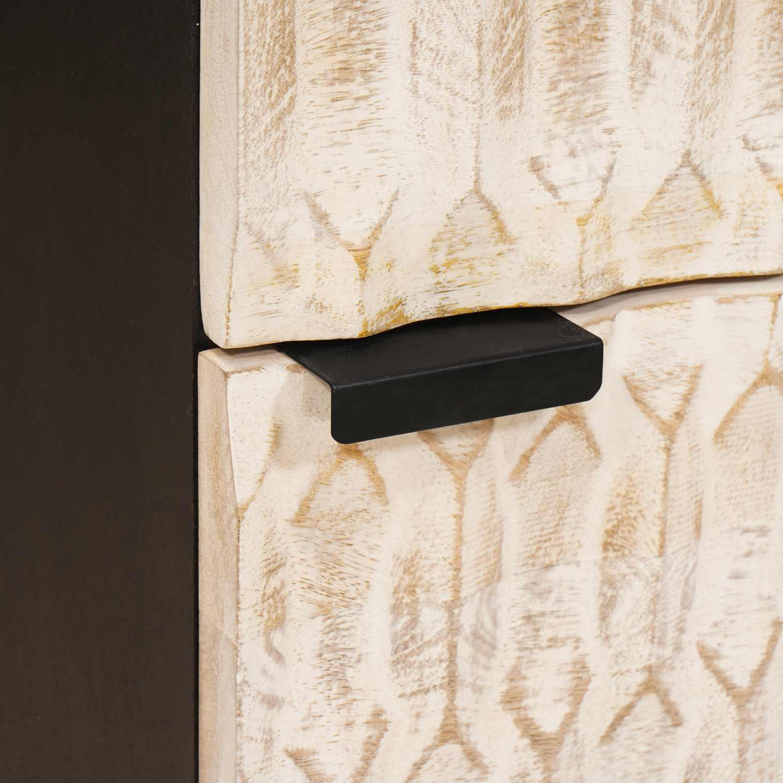 vidaXL Highboard mit Tür Weiße gewaschene Oberfläche 40 x 33 x 110 cm
