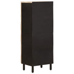 vidaXL Highboard mit Tür Weiße gewaschene Oberfläche 40 x 33 x 110 cm