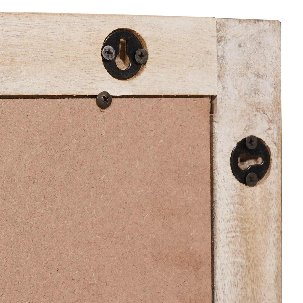 vidaXL Badezimmer Spiegel Weiße gewaschene Oberfläche 50 x 70 x 2,5 cm