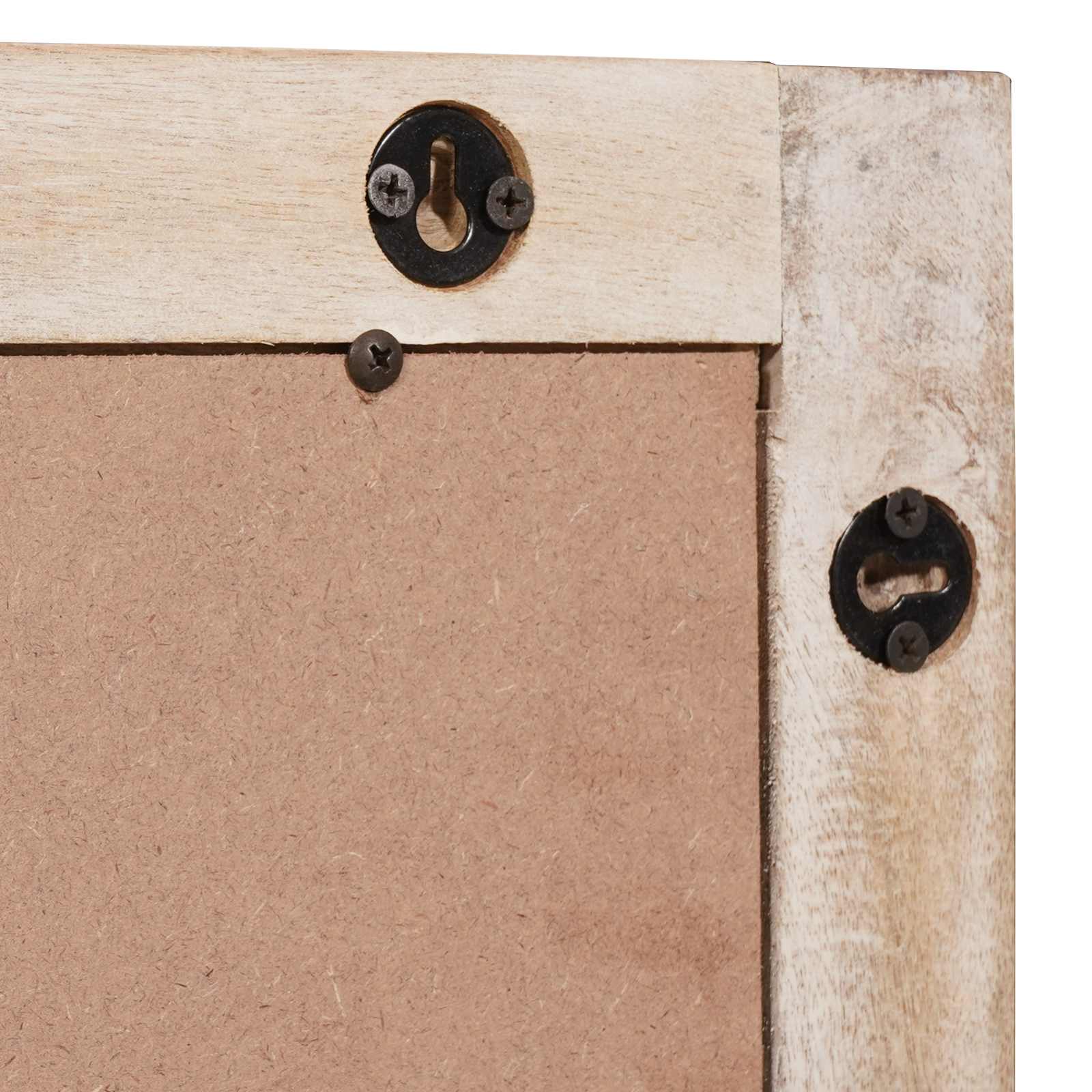 vidaXL Badezimmer Spiegel Weiße gewaschene Oberfläche 50 x 70 x 2,5 cm