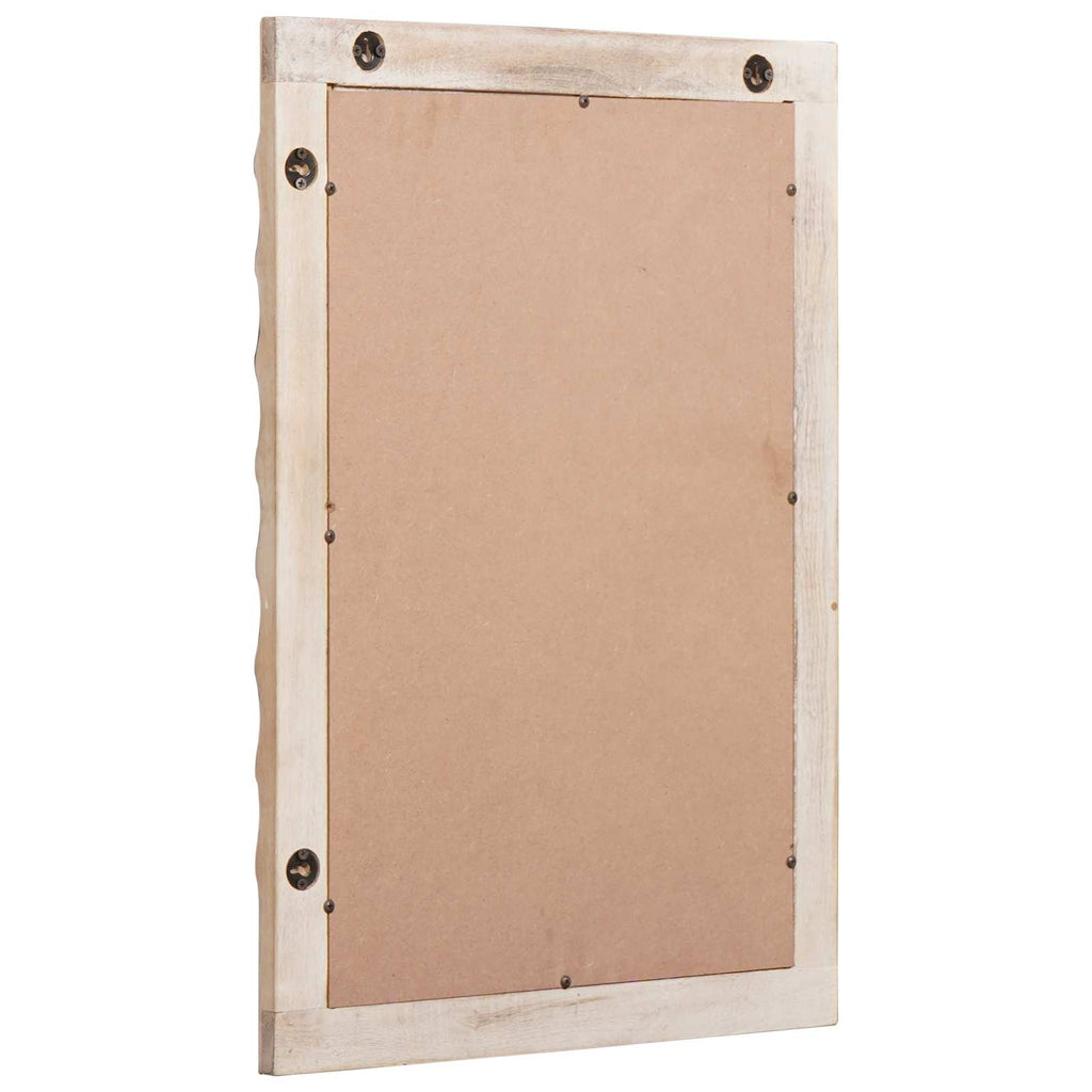 vidaXL Badezimmer Spiegel Weiße gewaschene Oberfläche 50 x 70 x 2,5 cm