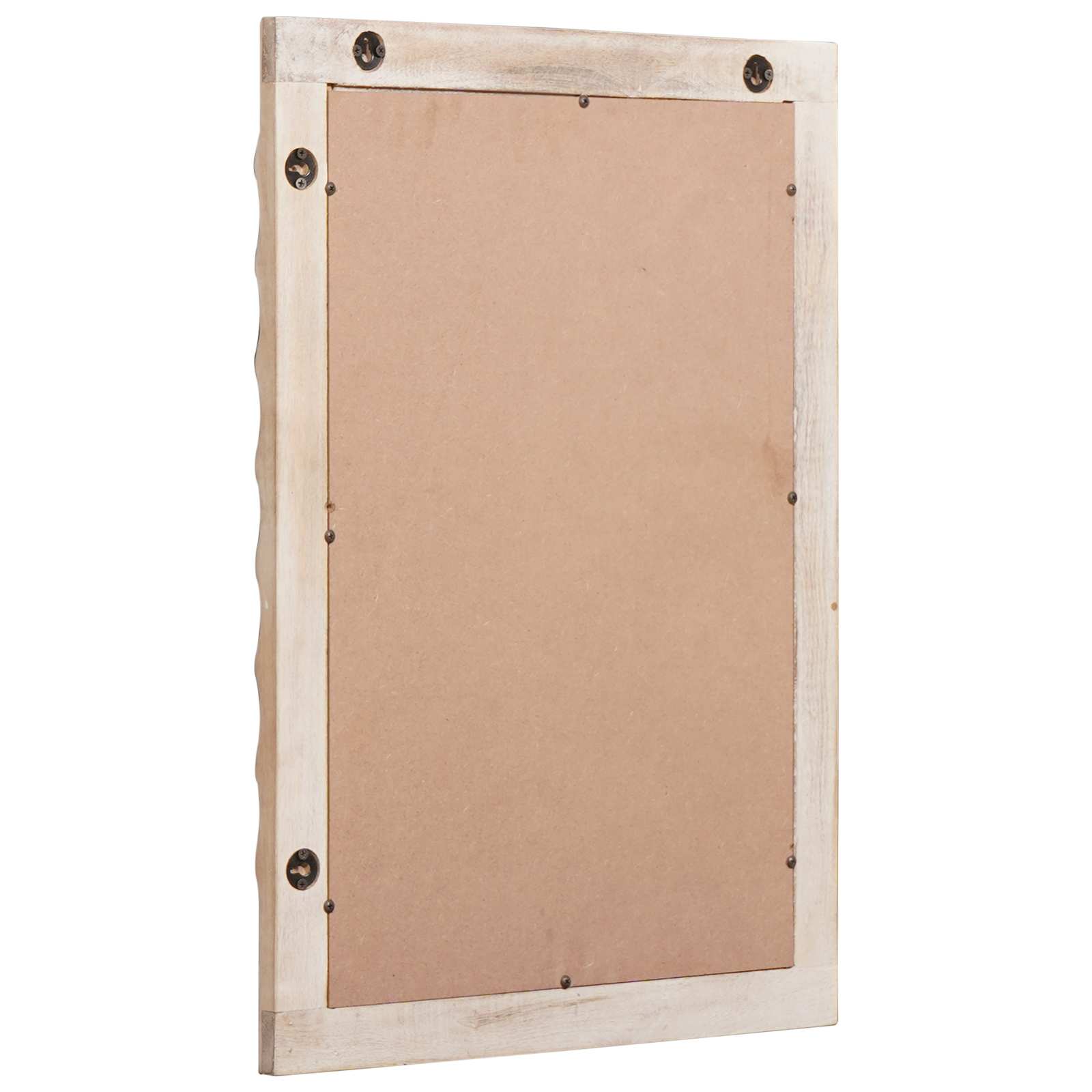 vidaXL Badezimmer Spiegel Weiße gewaschene Oberfläche 50 x 70 x 2,5 cm