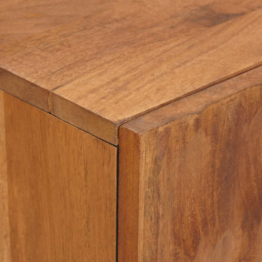 vidaXL Sideboard mit Regal Akazienbraune Oberfläche 90 x 33 x 75 cm