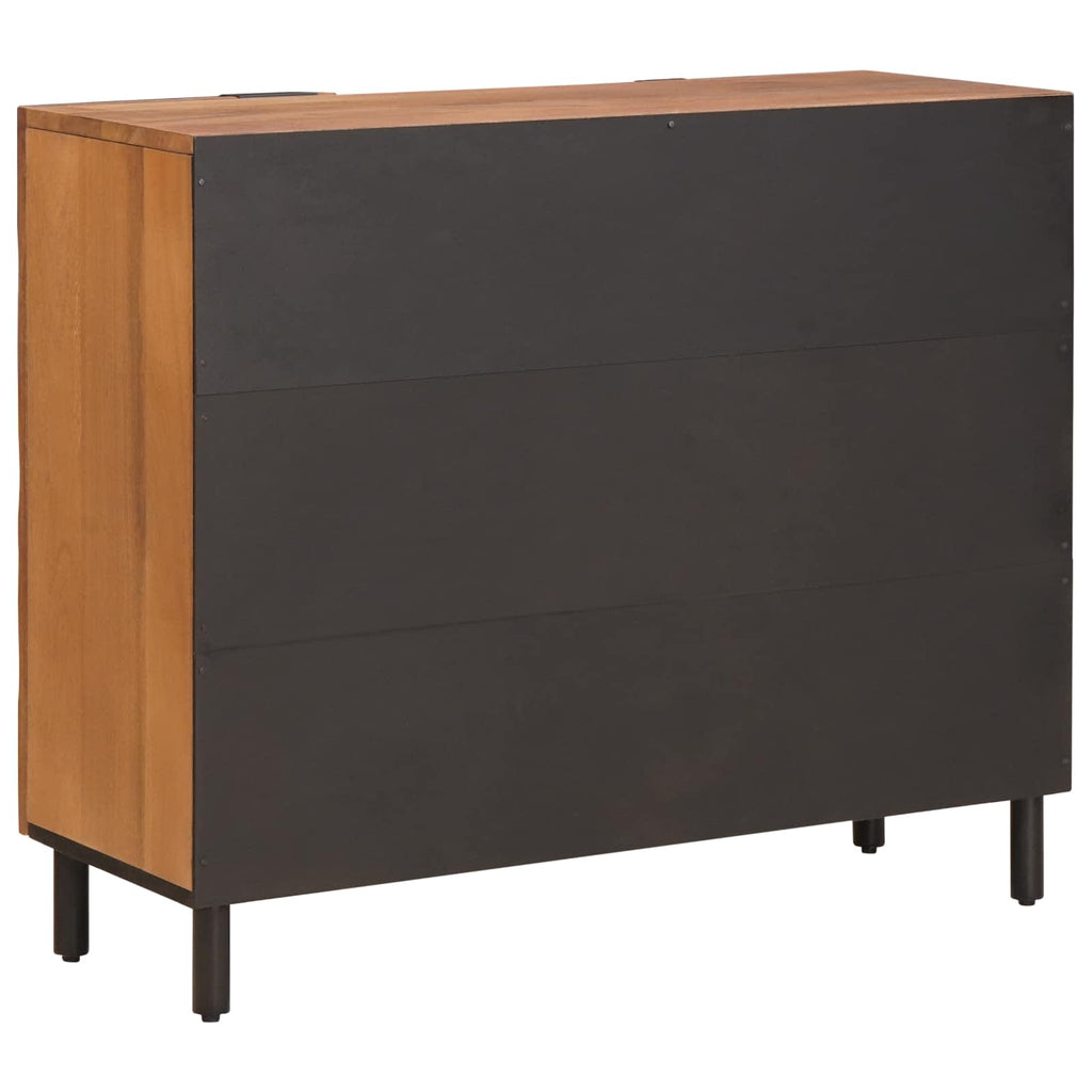vidaXL Sideboard mit Regal Akazienbraune Oberfläche 90 x 33 x 75 cm