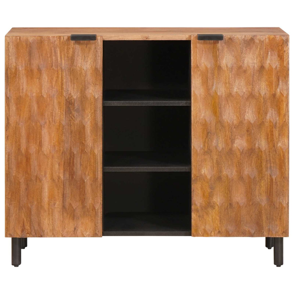 vidaXL Sideboard mit Regal Akazienbraune Oberfläche 90 x 33 x 75 cm