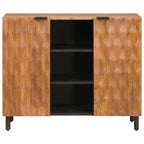 vidaXL Sideboard mit Regal Akazienbraune Oberfläche 90 x 33 x 75 cm
