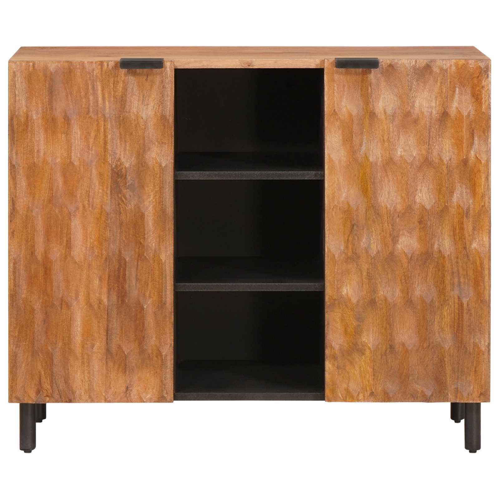 vidaXL Sideboard mit Regal Akazienbraune Oberfläche 90 x 33 x 75 cm