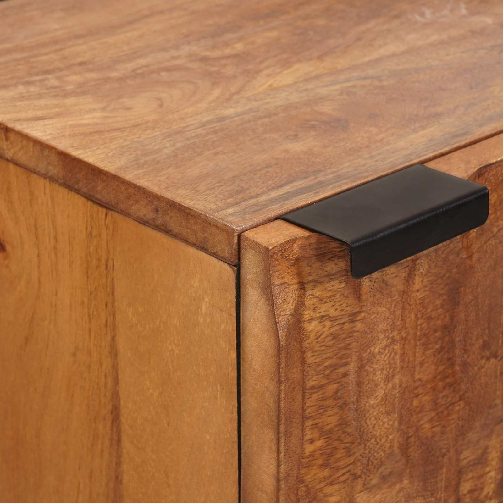 vidaXL Highboard mit Tür Akazienbraune Oberfläche 40 x 33 x 110 cm