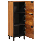 vidaXL Highboard mit Tür Akazienbraune Oberfläche 40 x 33 x 110 cm