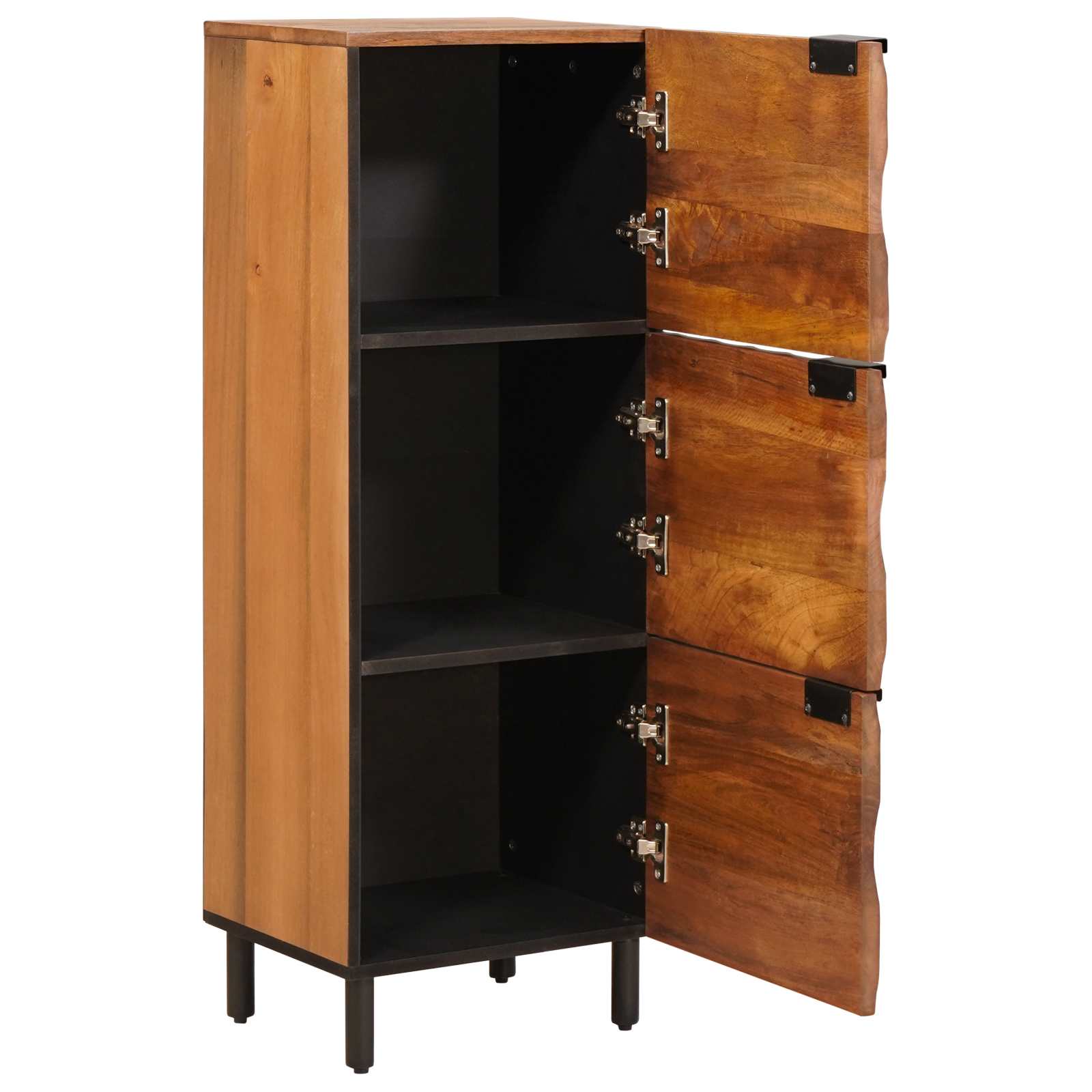 vidaXL Highboard mit Tür Akazienbraune Oberfläche 40 x 33 x 110 cm