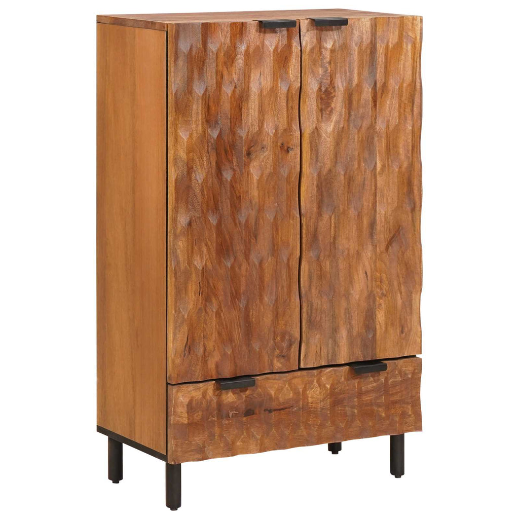 vidaXL Highboard mit Tür Akazienbraune Oberfläche 40 x 33 x 110 cm