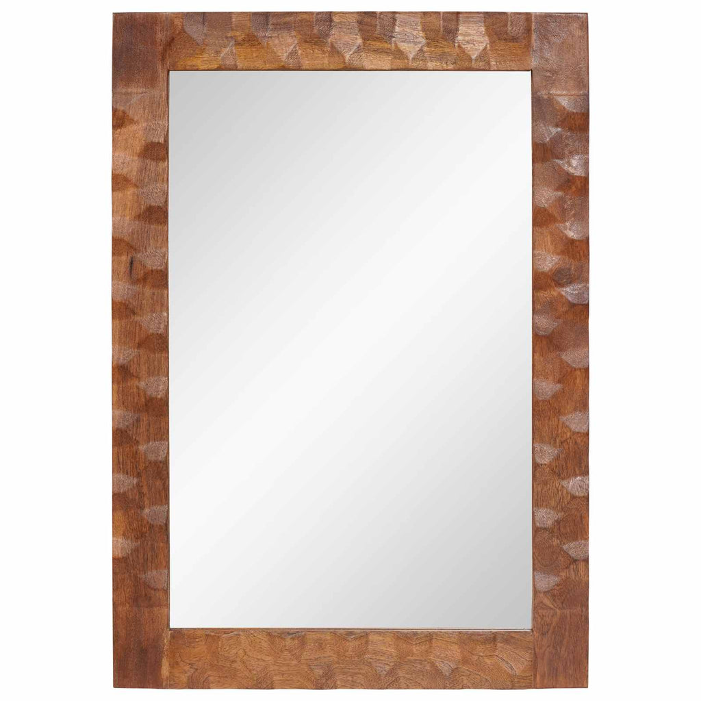 vidaXL Badezimmer Spiegel Akazienbraune Oberfläche 50 x 70 x 2,5 cm