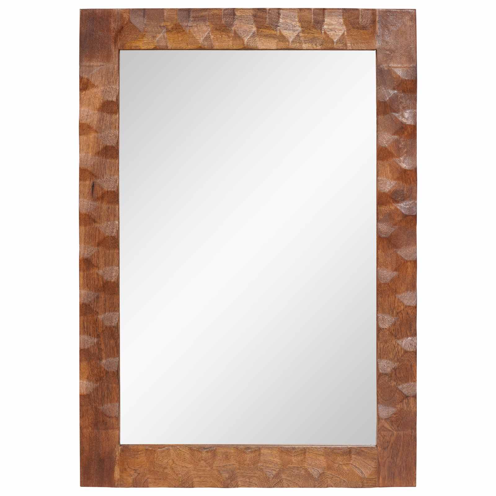vidaXL Badezimmer Spiegel Akazienbraune Oberfläche 50 x 70 x 2,5 cm