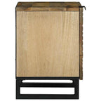 vidaXL Nachttisch 2 pcs Natur 40 x 33 x 46 cm Holzwerkstoff