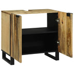 vidaXL Waschbeckenschrank mit Tür Braun 62 x 33 x 58 cm Holzwerkstoff