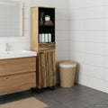 vidaXL Badezimmerschrank Natur 38 x 33 x 160 cm Holzwerkstoff