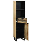 vidaXL Badezimmerschrank Natur 38 x 33 x 160 cm Holzwerkstoff
