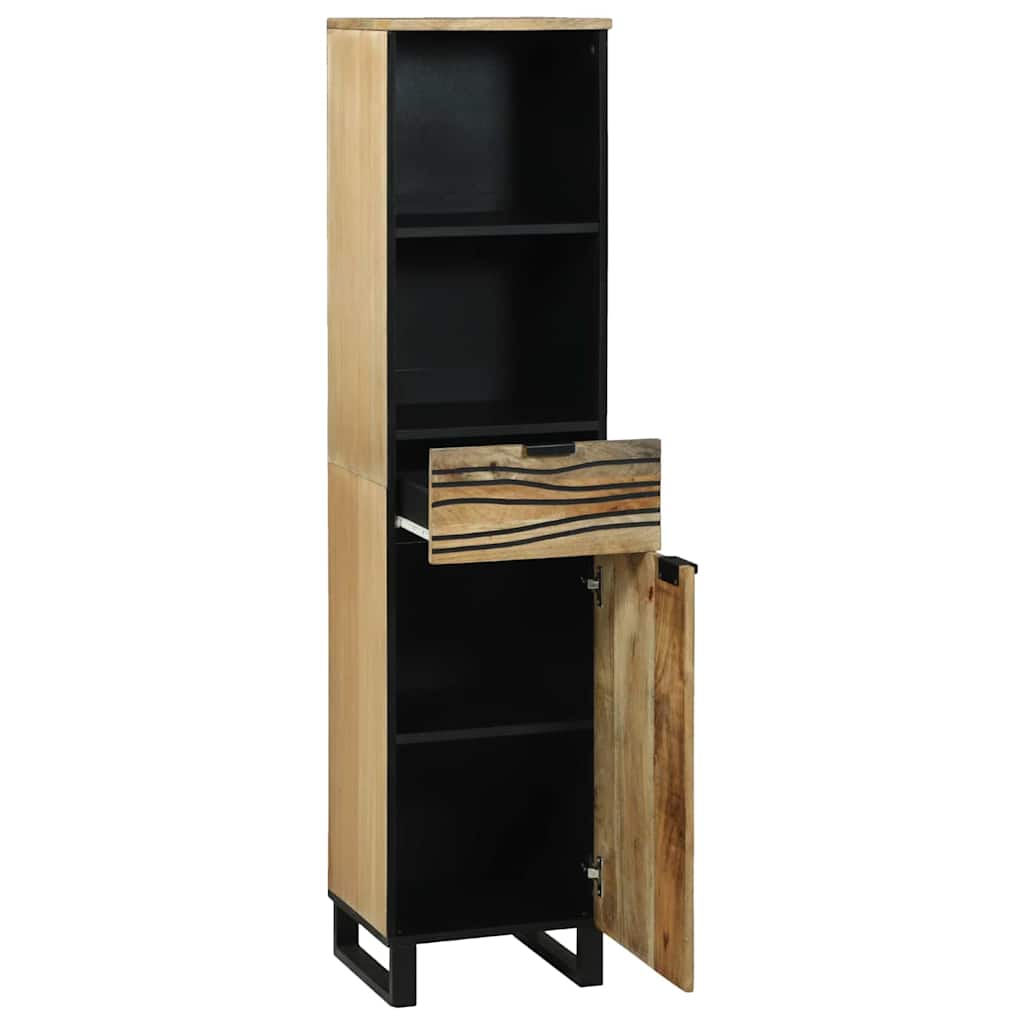 vidaXL Badezimmerschrank Natur 38 x 33 x 160 cm Holzwerkstoff