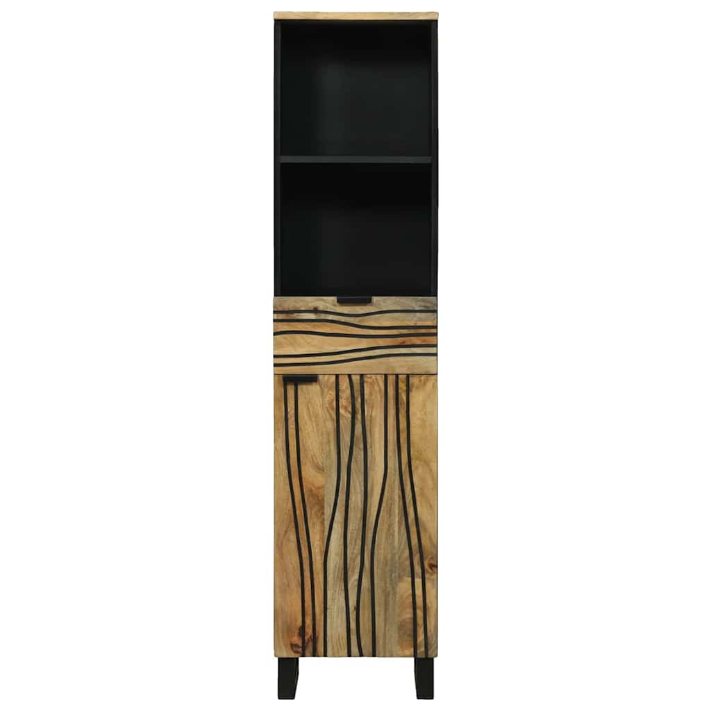 vidaXL Badezimmerschrank Natur 38 x 33 x 160 cm Holzwerkstoff