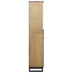 vidaXL Badezimmerschrank Natur 38 x 33 x 160 cm Holzwerkstoff