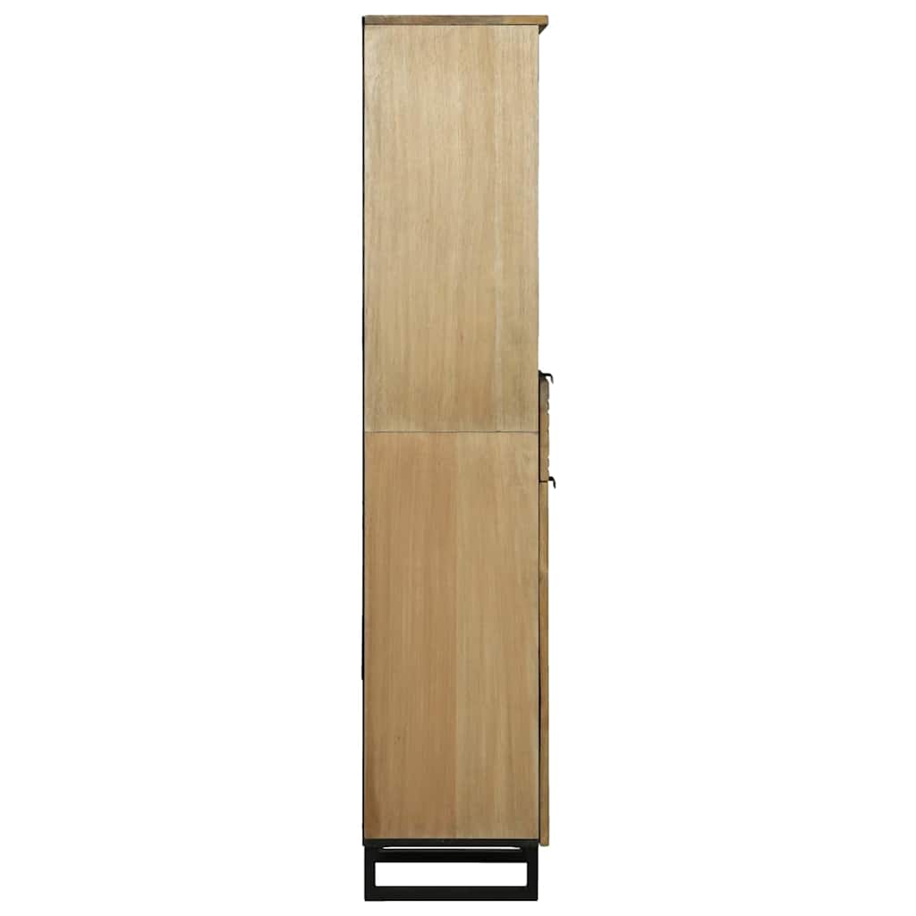 vidaXL Badezimmerschrank Natur 38 x 33 x 160 cm Holzwerkstoff