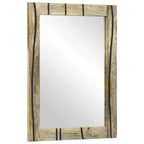 vidaXL Badezimmer Spiegel Rechtwinklig Natur 50 x 2,5 x 70 cm