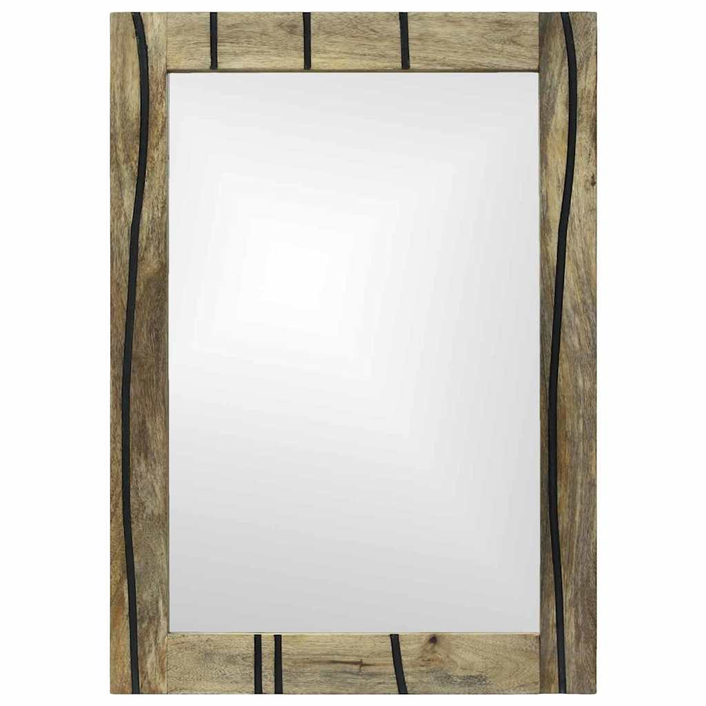 vidaXL Badezimmer Spiegel Rechtwinklig Natur 50 x 2,5 x 70 cm