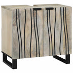 vidaXL Waschbeckenschrank mit Regal Weiß 62 x 33 x 58 cm Holzwerkstoff