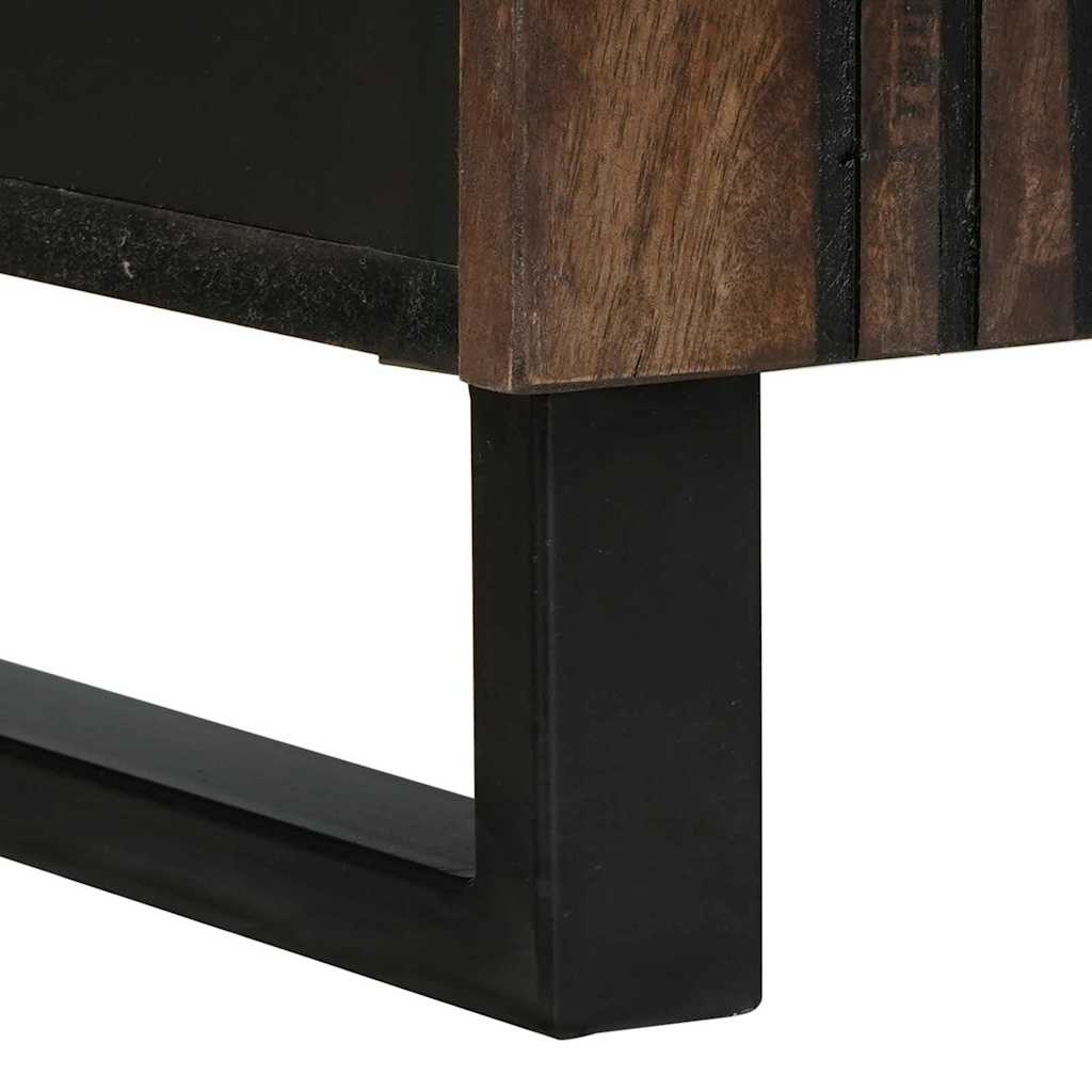 vidaXL Sideboard Walnuss 60 x 33,5 x 75 cm Massivholz Mango