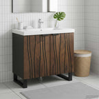 vidaXL Waschbeckenschrank Walnuss 62 x 33 x 58 cm Holzwerkstoff