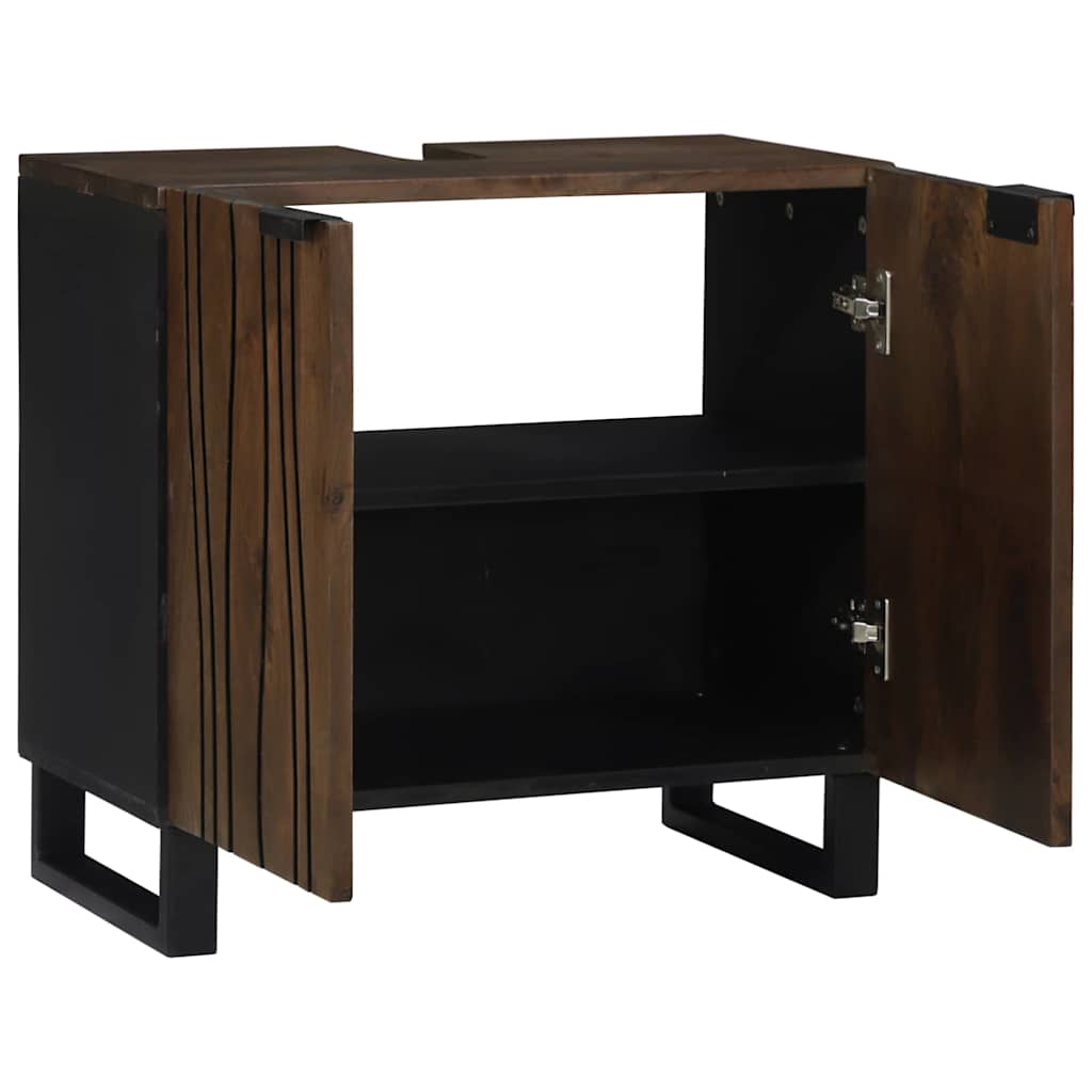 vidaXL Waschbeckenschrank Walnuss 62 x 33 x 58 cm Holzwerkstoff