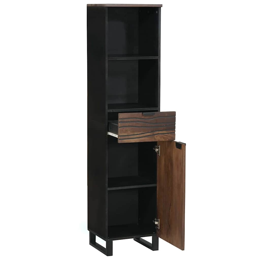 vidaXL Badezimmerschrank Walnuss 38 x 33 x 160 cm Holzwerkstoff