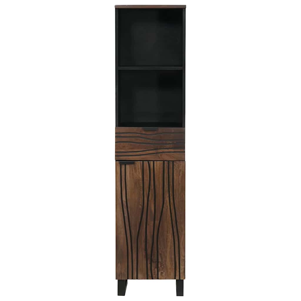 vidaXL Badezimmerschrank Walnuss 38 x 33 x 160 cm Holzwerkstoff