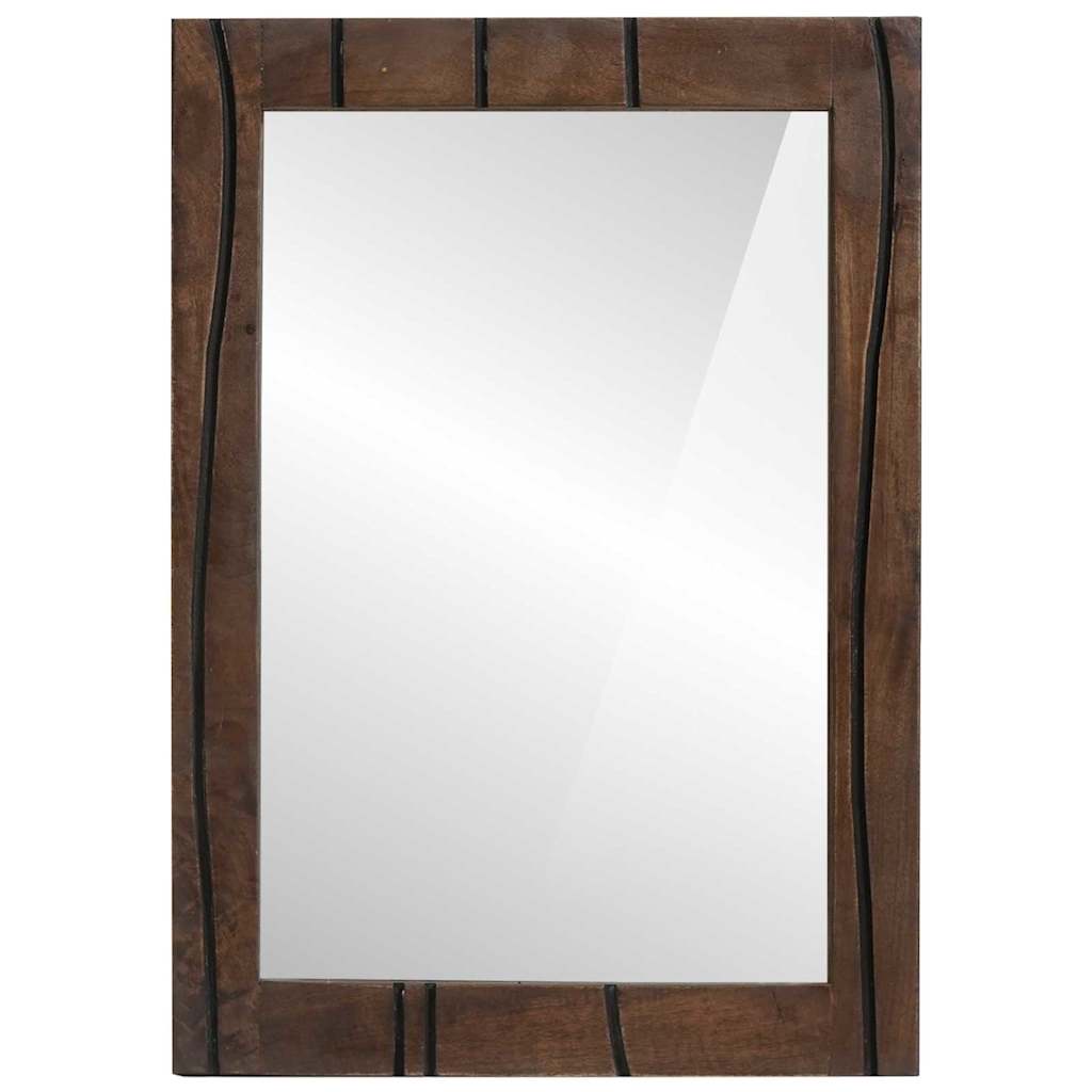 vidaXL Badezimmer Spiegel Rechtwinklig Walnuss 50 x 2,5 x 70 cm