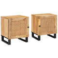 vidaXL Nachttisch 2 pcs Natur 40 x 33 x 46 cm