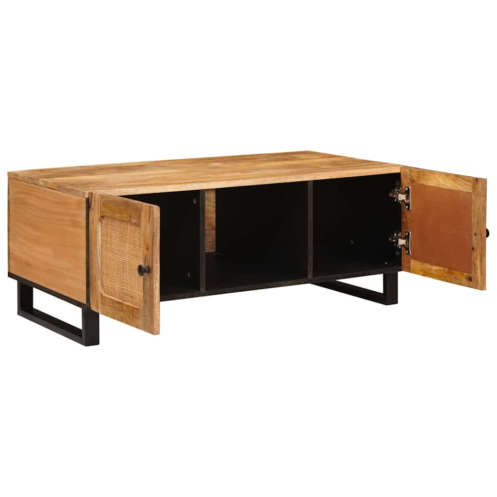 vidaXL Couchtisch Artisan-Eiche 100 x 54 x 40 cm Massivholz Mango