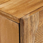 vidaXL TV-Schränk mit Speicher Braun 105 x 33 x 46 cm Massivholz Mango