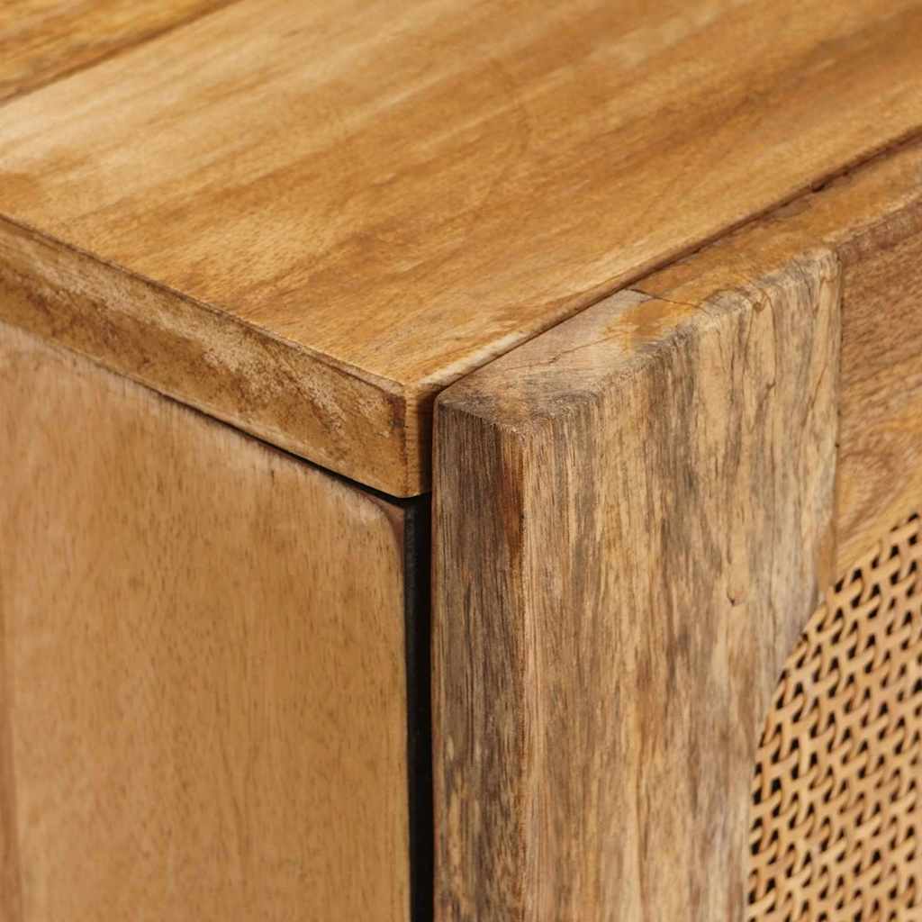 vidaXL TV-Schränk mit Speicher Braun 105 x 33 x 46 cm Massivholz Mango